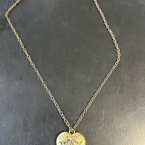 ONE PRE-OWNED 20” ANTIQUE LOOK CHAIN NECKLACE WITH HEART PENDANT CTM2